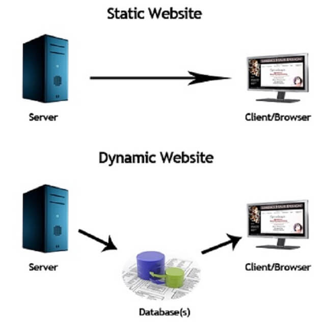 Sự khác nhau giữa website động & website tĩnh